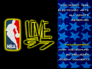 NBA Live 97 title screen for Super Nintendo